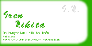 iren mikita business card